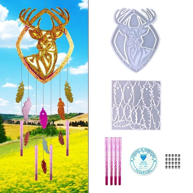 Wall Hanging Wind Chime Mold DIY Epoxy Craft Necklace Keychain Jewelry Mold