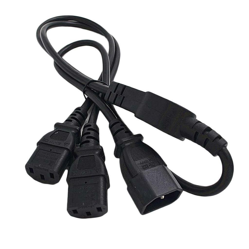 1m 10A IEC 320 C14 to 2 C13 AC  Cord Cable IEC320 for PDU UPS
