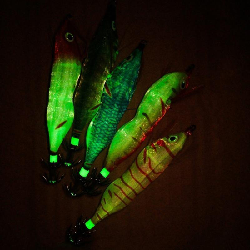 14Pcs Shrimps Squid Jigging Fishing Lure Cuttlefish Bait Wobbler For Sea Fishing