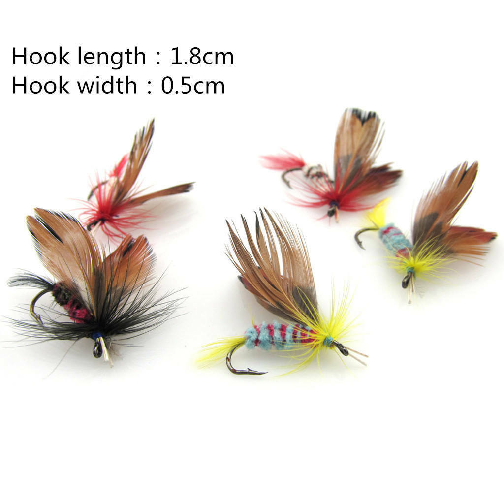 24Pieces Dry Flies Fly Fishing flies Kit Bass  Trouts Flies