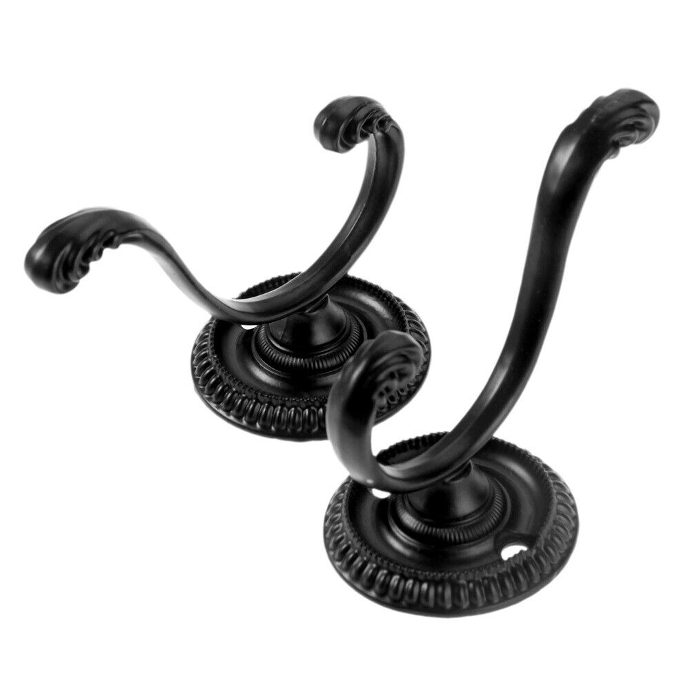 Black Hat Coat Clothes Towel Wall Door Hooks Hangers Organizer Bathroom Holder