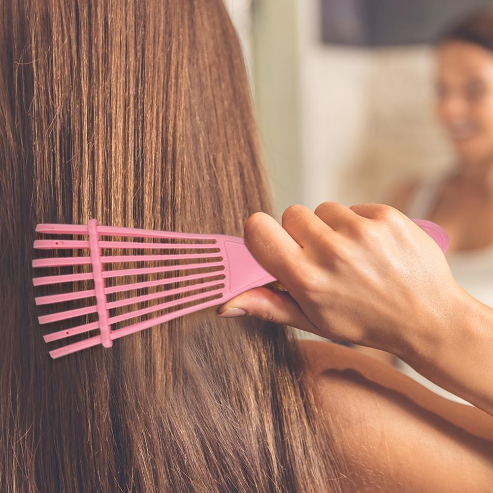 Women Hair Scalp Massage Comb Wet Curly Hairdress Styling Hairbrush (Pink)