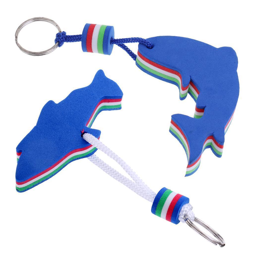 1 Pair Boating Floating Key Chain Key Ring Keyring in Two Dolphin Shape Cute