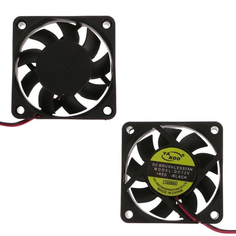DC 12V 2-Pin 60x60x15mm PC Computer CPU System Sleeve-Bearing Cooling Fan 6015