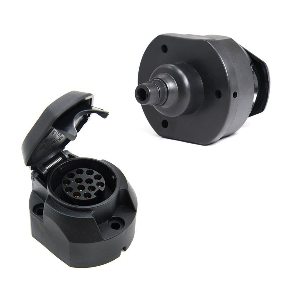 13 Pin Plastic Euro Socket Trailer Plug Towbar Light Connector Adapter