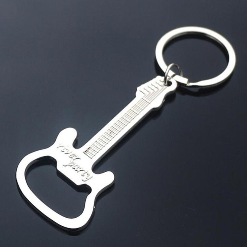 Keyrings Simulation Bottle Opener Guitar Key Chains Keyfob for Car House Bag