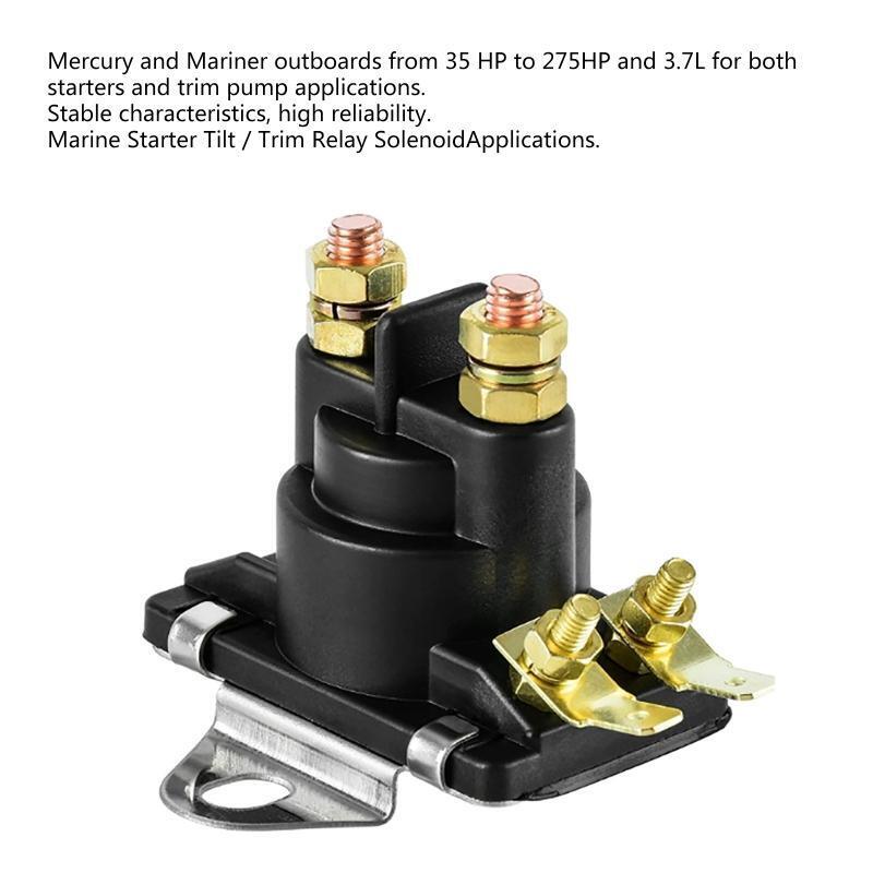 Compact 12V Trim Solenoid Starter Tilt Trim Pump Relay Solenoid Fits 89-846070