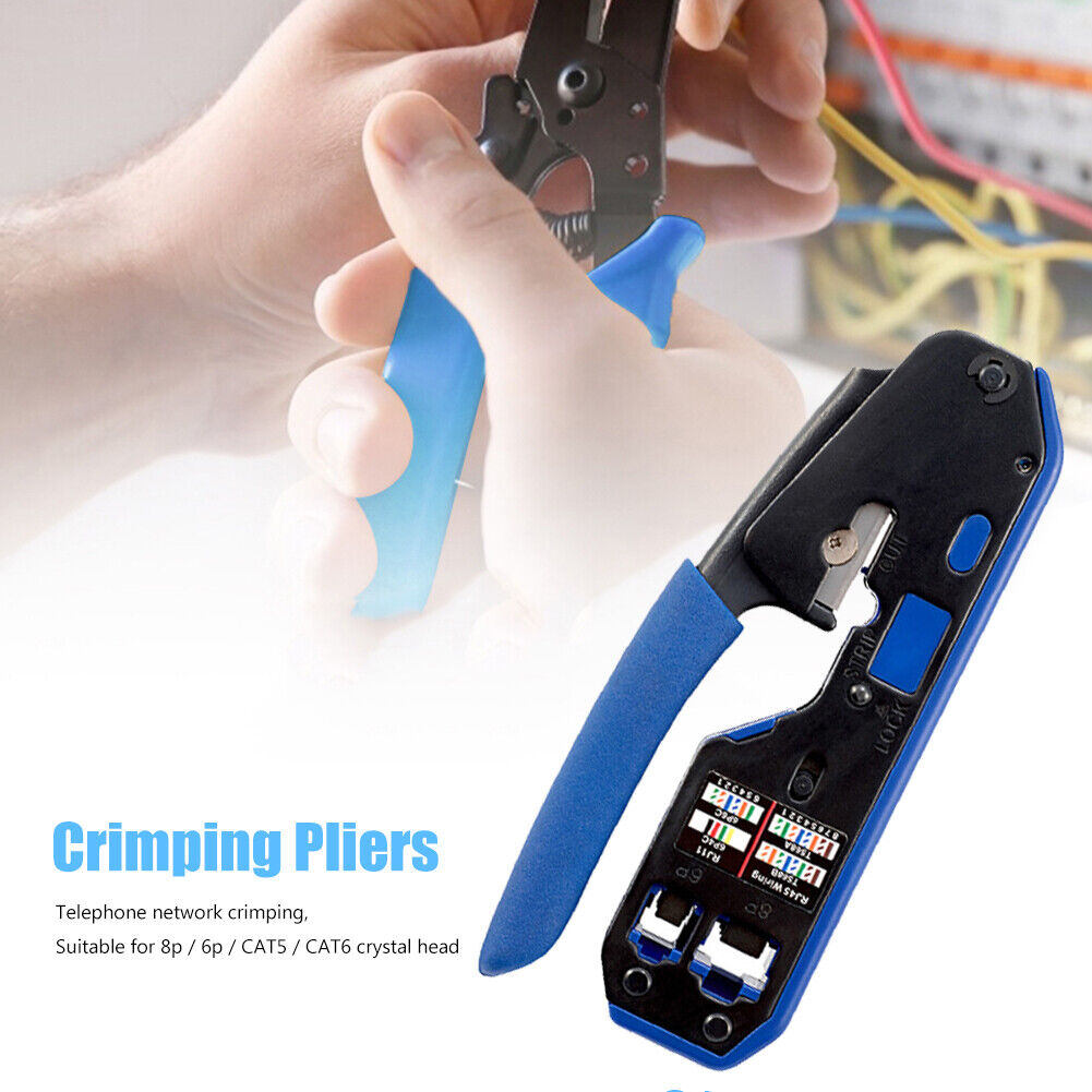Multifunction Connector Crimp Plier Cable 8P/6P/CAT5/CAT6 Crystal Head Clip