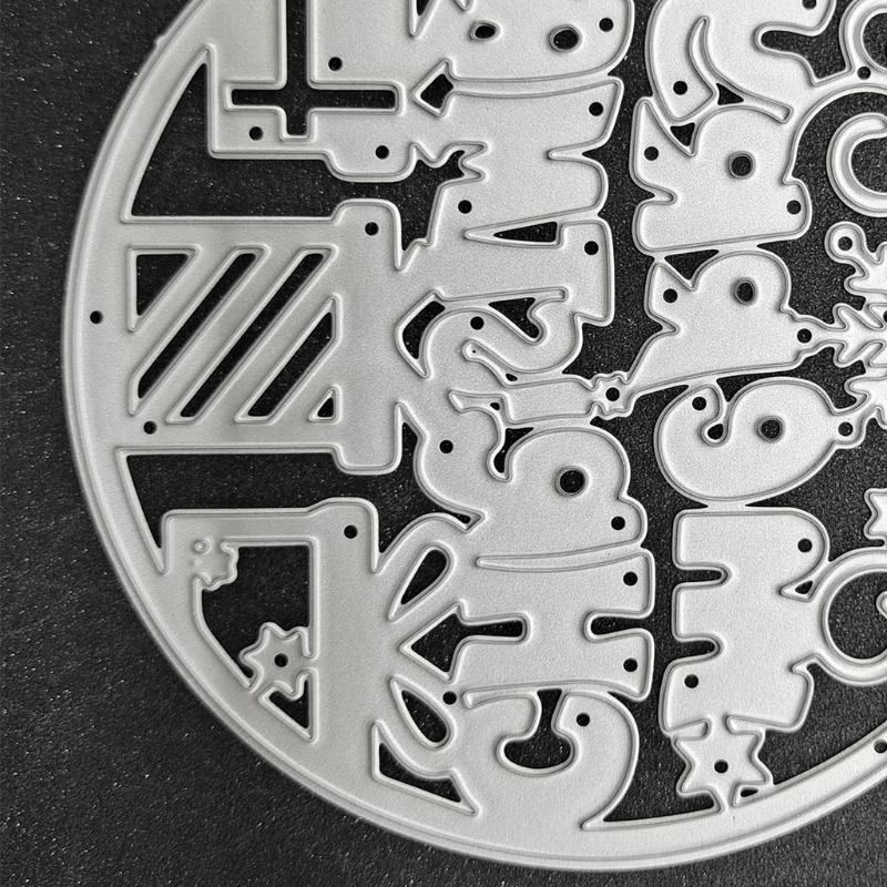 Merry Christmas Tag Metal Cutting Dies Stencil DIY Scrapbooking Album Paper Card