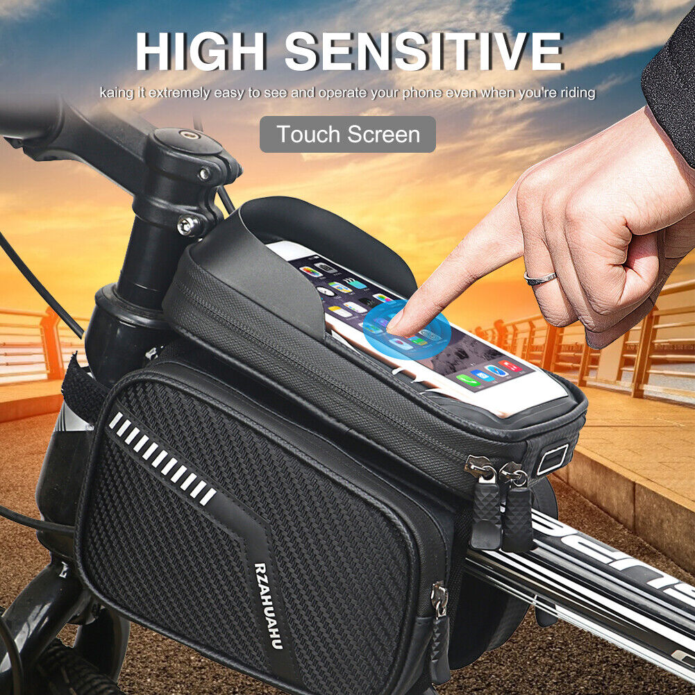 MTB Bicycle Bags Front Tube Waterproof Phone Saddle Pouch Cycling Equipment