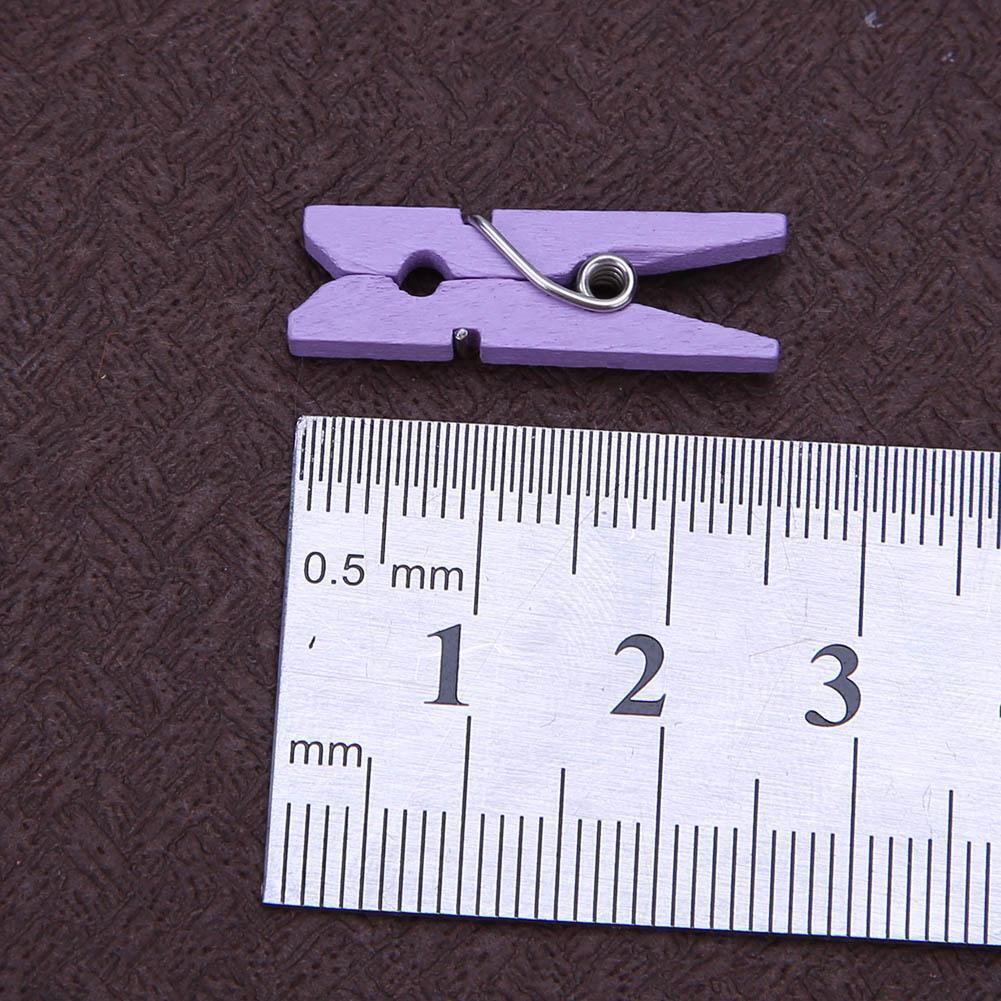 50pcs Mini Wooden Craft Pegs Clothes Paper Photo Hanging Spring Clips(1)
