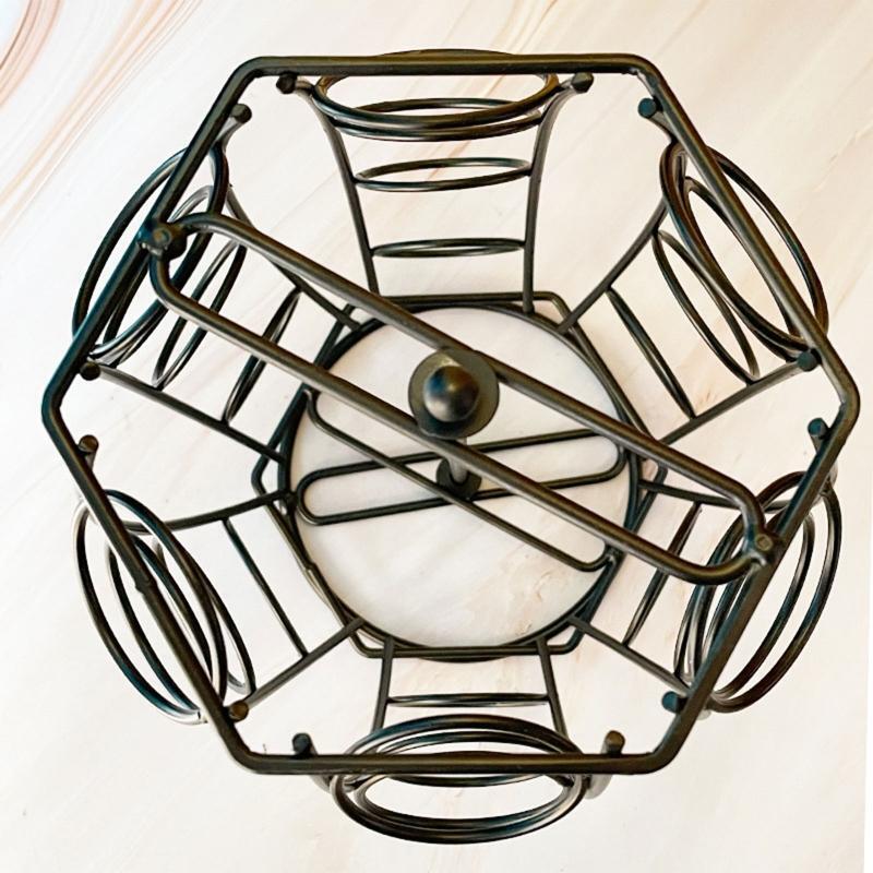 360 Degree Rotating Metal Coffee Capsule Storage Rack Pods Holder Stand