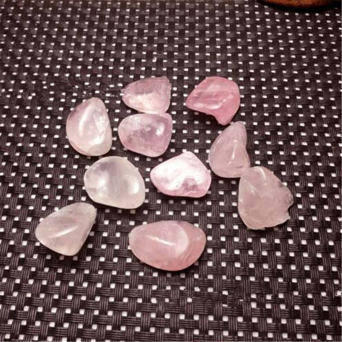 10X Pink Rose Quartz Crystal Tumble Stone Polished Healing Specimen Rock 18mm