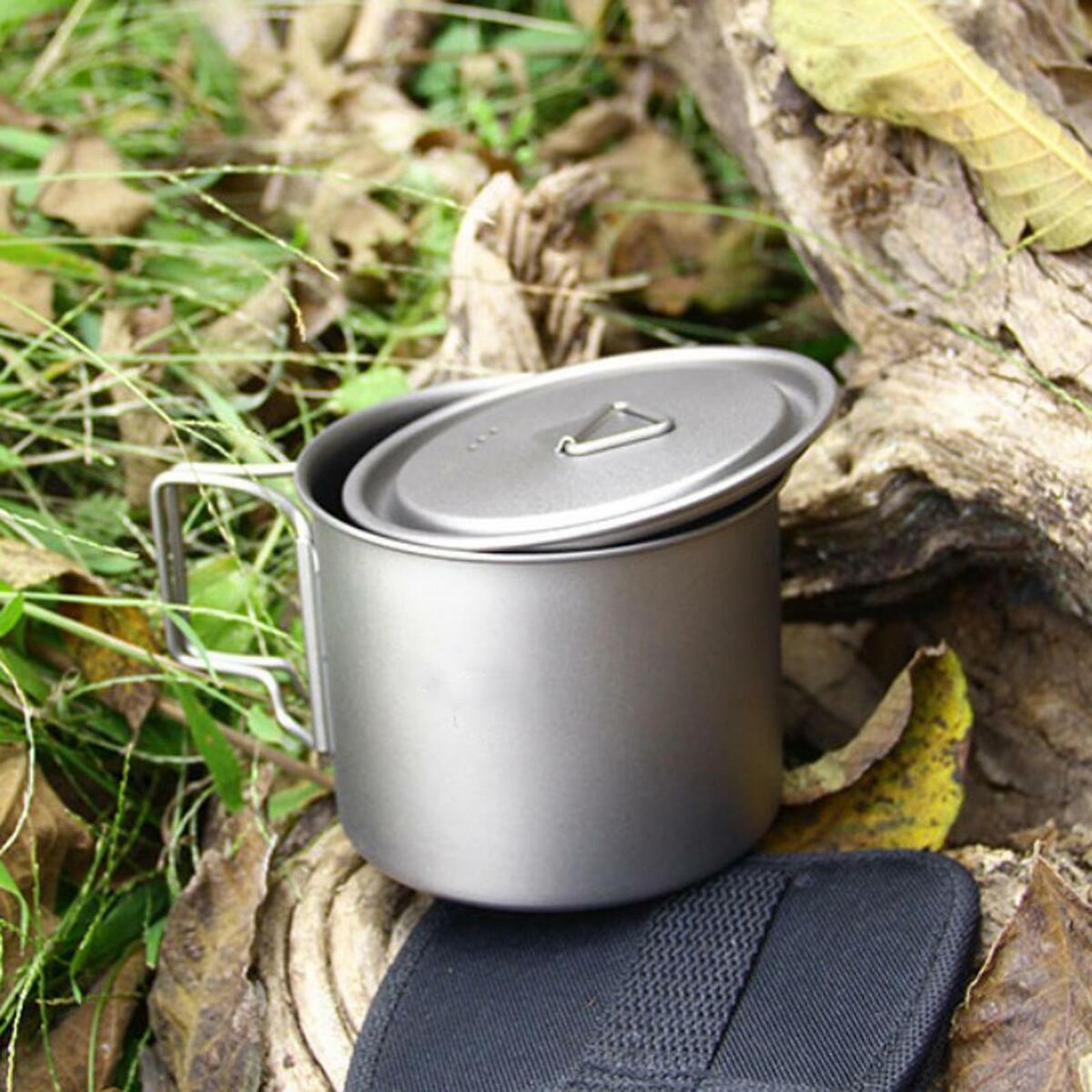 Mug Lid Outdoor Camping Water Cup  Foldable Handle 3.35''