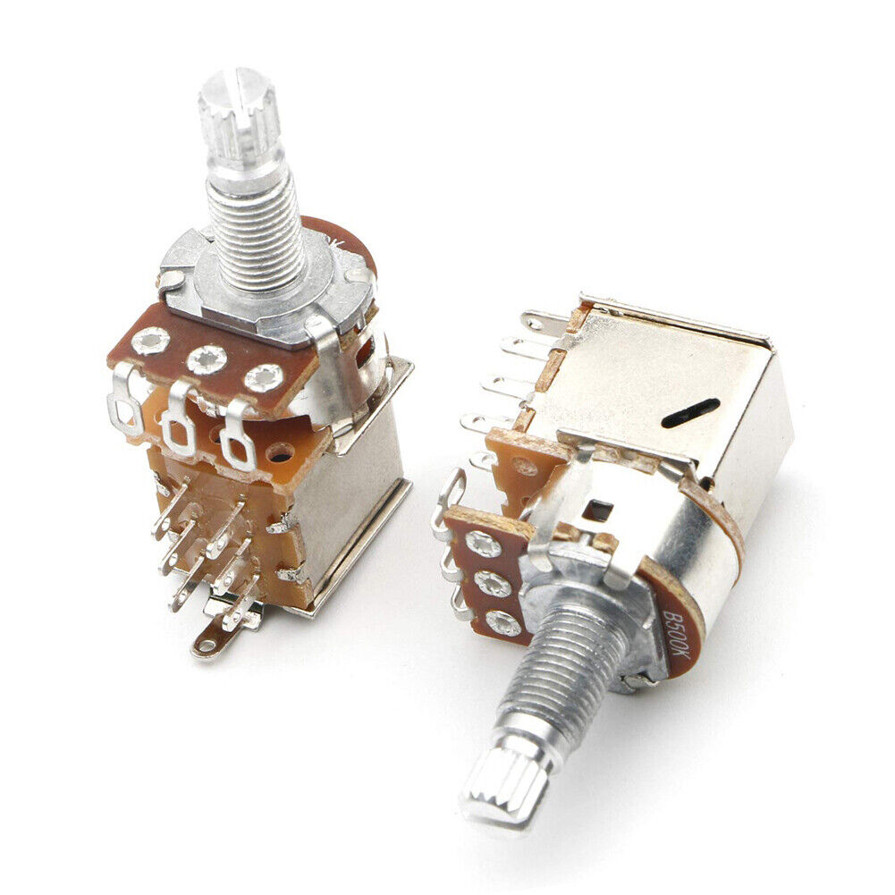3x Guitar Bass Split Push Pull Potentiometer Volume Tone Switch (B500K)