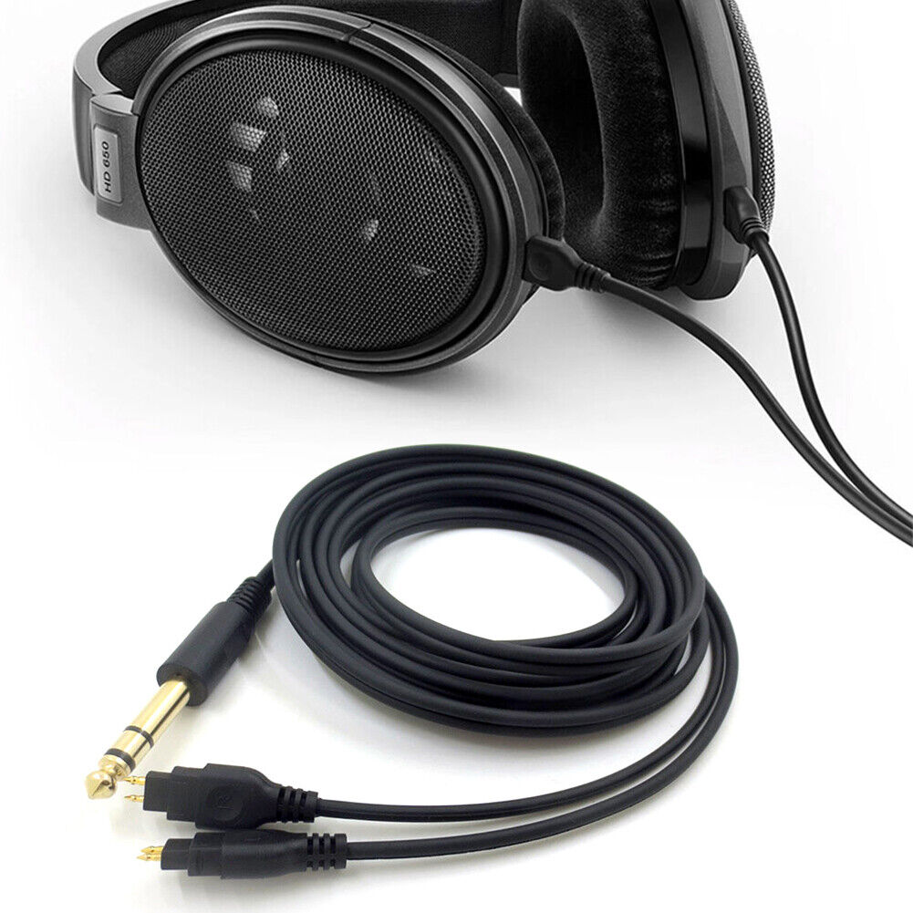 6.35mm Audio Cable for Sennheiser HD580 HD600 HD650 HD660 Headset Wire Cord