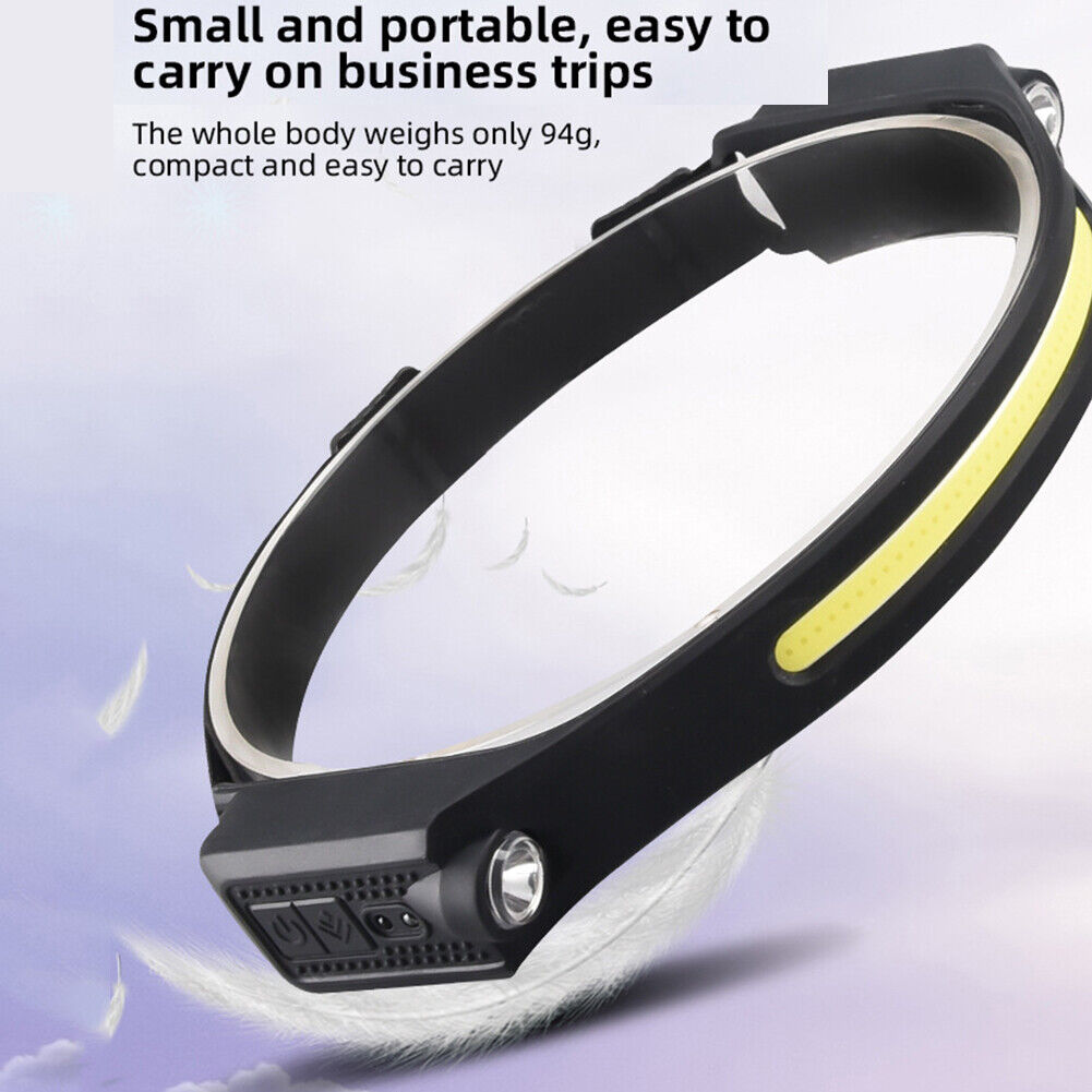 XPE COB LED Headlamp Wave Induction 400lm Waterproof Safety Work Headlight