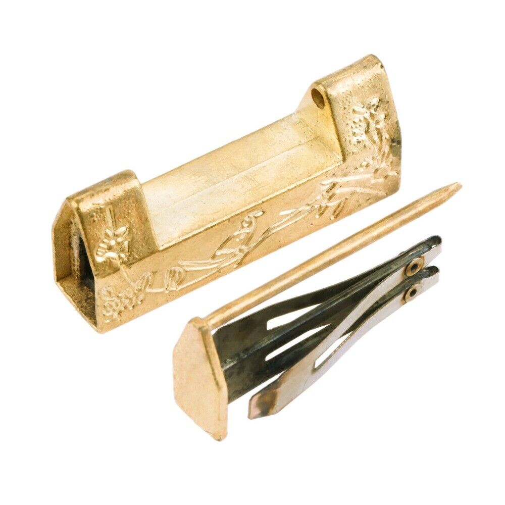 Carve Flower Bird Cabinet Jewelry Box Suitcase Padlock 42*10*18mm & Key Hardware