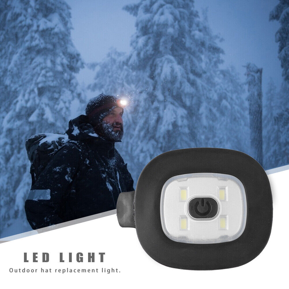 USB Rechargeable LED Light Replacement for DIY Fishing Beanie Hat (4 LED)