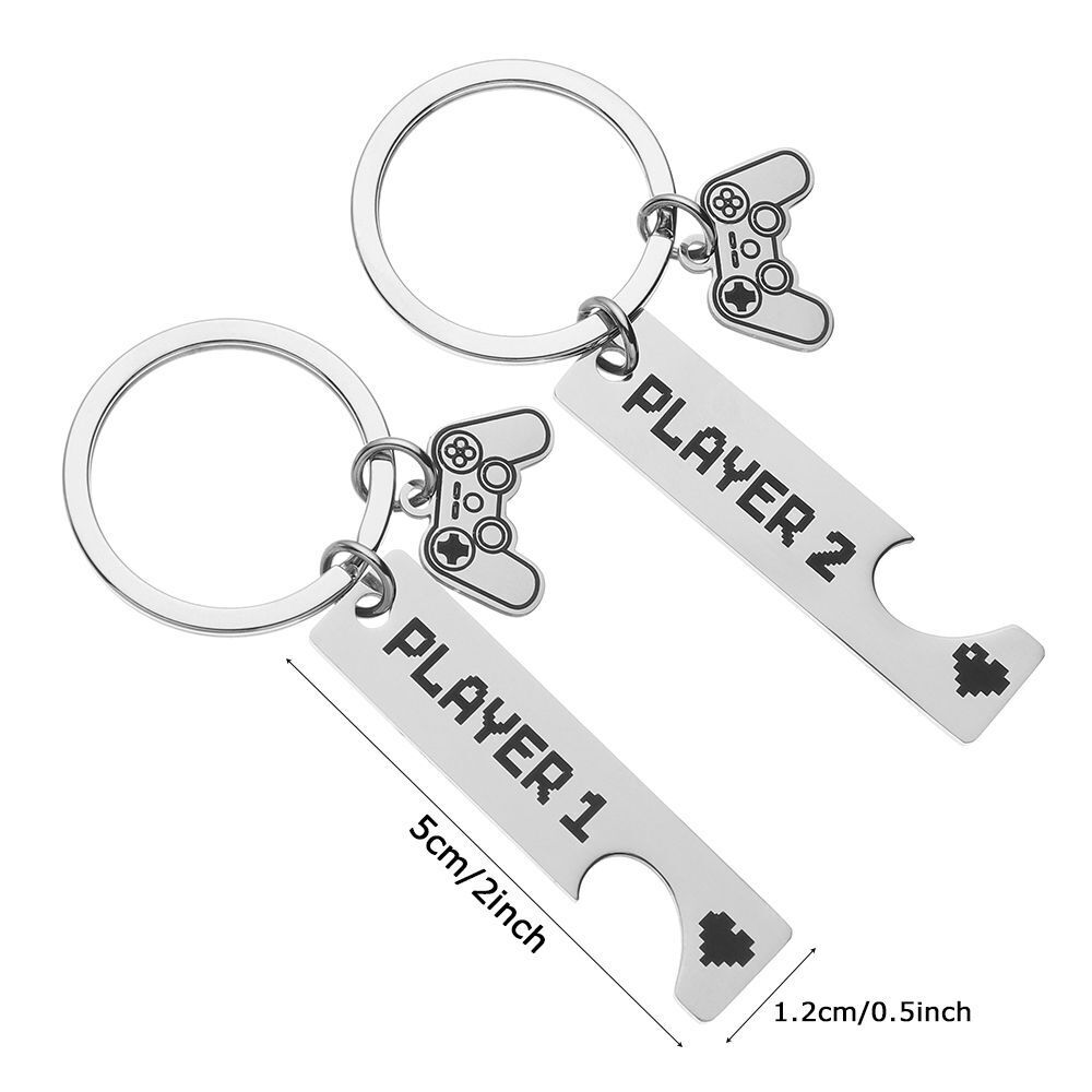 1 Player 2 Couples Anniversary Gifts Gamer Gifts Key Ring Key Chains Key Buckle