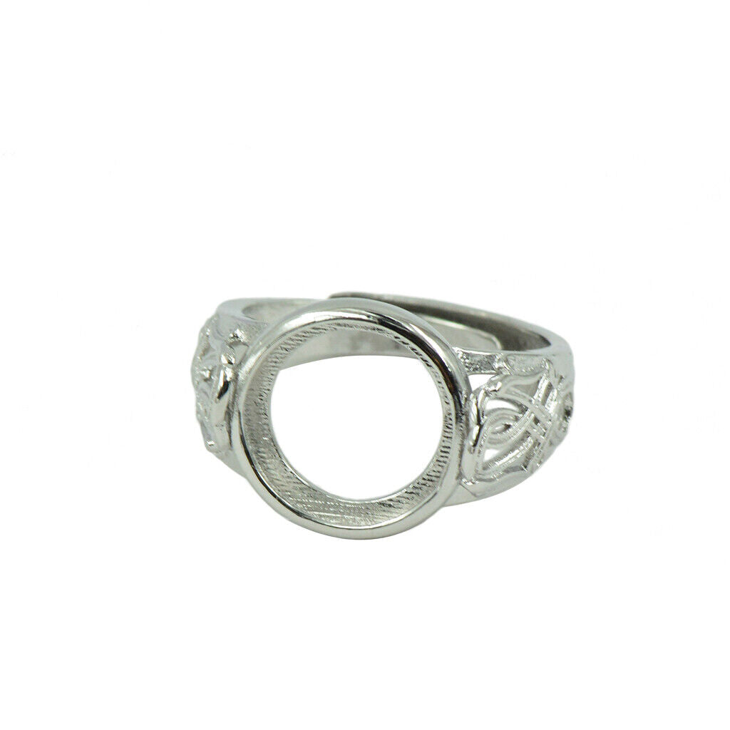 10Pieces Empty Ring Blanks Settings Round Bezel Jewelry Making Findings