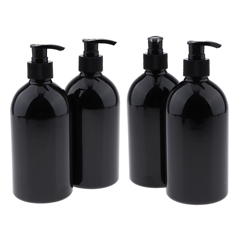 4Pcs Plastic Empty Leakproof Shampoo Pump Bottles Lotion Makeup Dispenser
