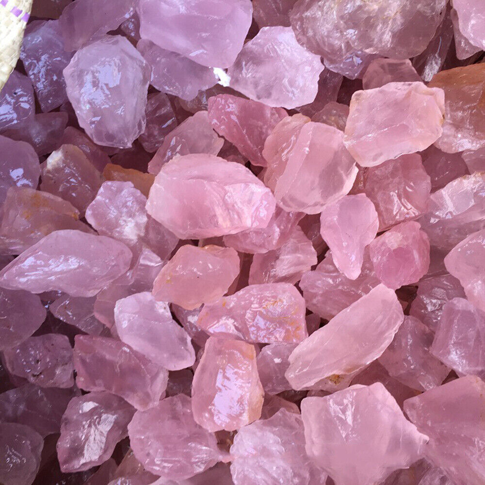 Decoration Healing Stones Pink Crystal Minerals Specimen Natural Rose Quartz