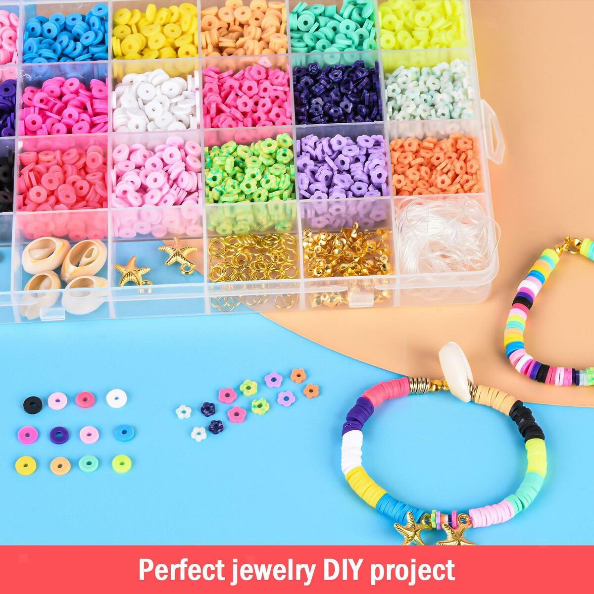 3712x Polymer Clay Spacer  for Necklace Jewelry Making Crafts Supplies