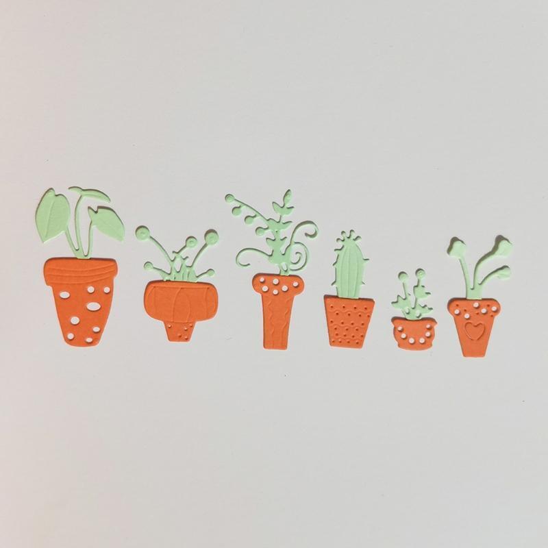 Potted Flowers Metal Cutting Dies Stencil DIY Scrapbooking Album Paper Card Mold