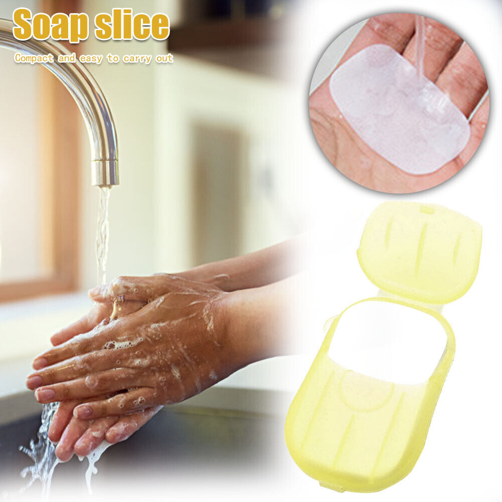 20pcs/Box Disposable Soap Papers Portable Travel Hand Washing Scented Slice