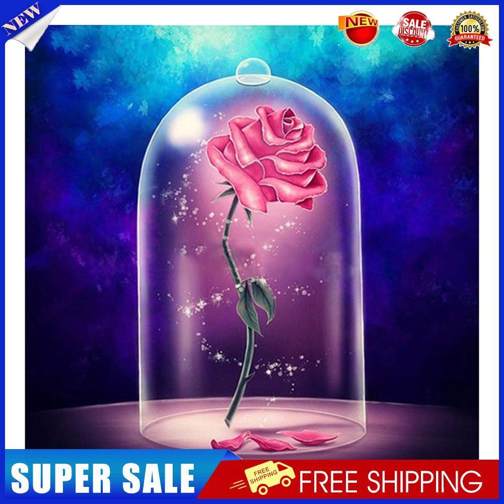 Rose Round Diamond Painting DIY Embroidery Kits Cross Stitch Mosaic Craft