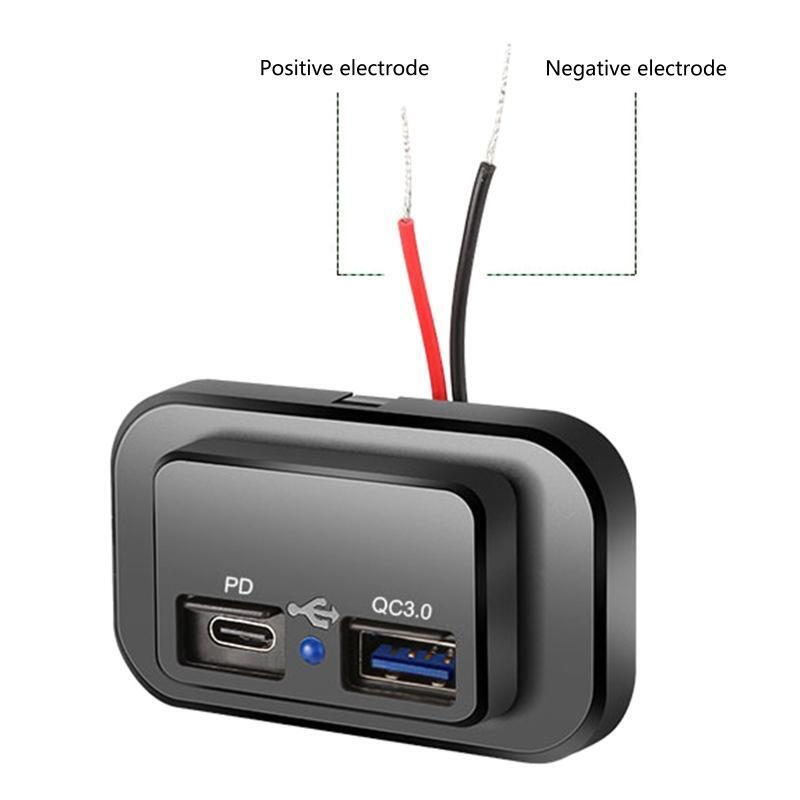USB C Car Charger QC 3.0 18W Type C PD Fast Charging Car Phone Charger Adapter