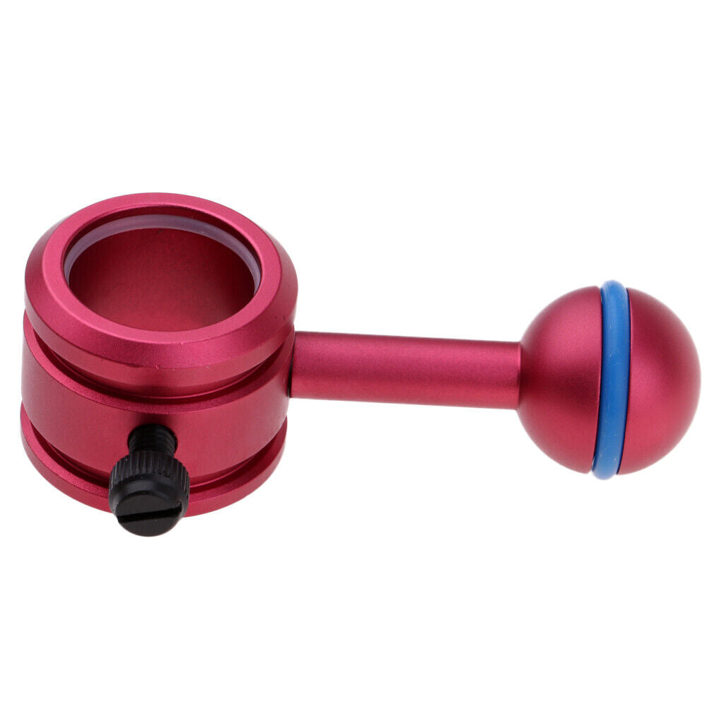 Light Holder Clamp Ball Joint Arm Bracket for Diving Flashlight Red 25mm