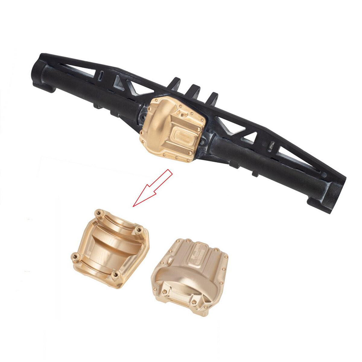 1/6 Brass Bridge Cover For 1/6 Axial SCX6 Jeep Wrangler AXI05000 RC Crawler Car