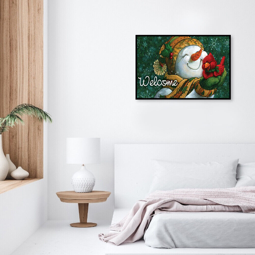 5D DIY Diamond Painting Snowman Bird Full Round Drill Mosaic Picture Kit