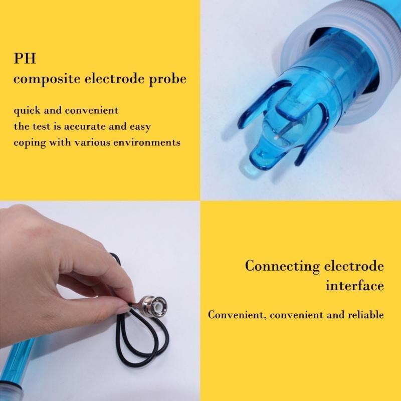 Portable PH Electrode Probe with 70cm Cable BNC Connector for Aquarium Industry