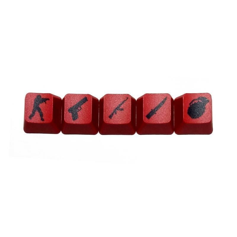 5pcs Creative Keycaps for Mechanical Keyboards OEM Profile PBT Dye-sub Keycap R4