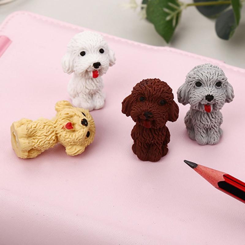 Small Little Puppy Erasers Random Color 36 Pack Gift for Children Student Kids