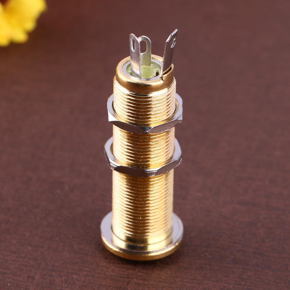 Brass Guitar End Pin Jack Output Socket Plug for Electric Bass Guitar Parts
