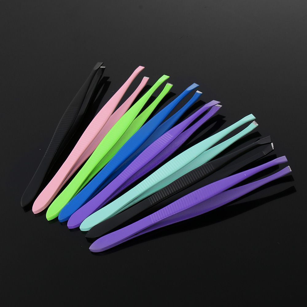 Stainless Steel Eyebrow Tweezer False Eyelash Clip Brow Trimmer Hair Removal