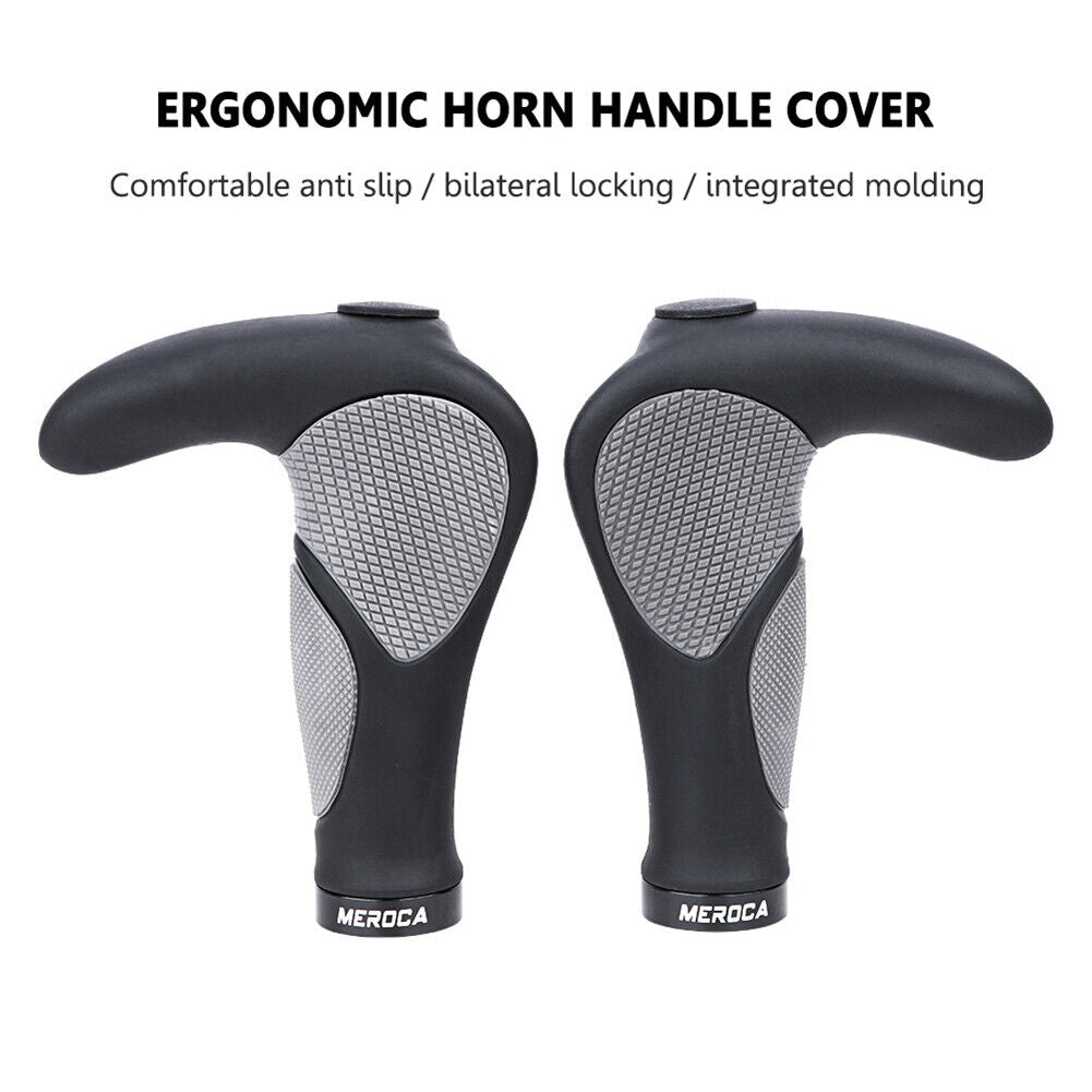 MEROCA 1 Pair MTB Bike Handlebar Grips Cover Ergonomic Bicycle Handle Grips