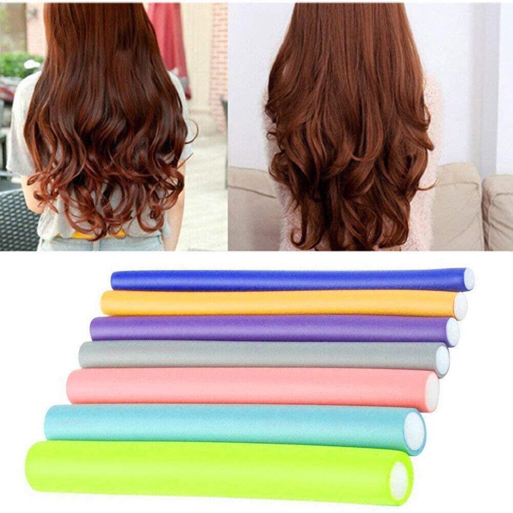 42pcs Heatless Hair Curling Rod Soft Flexible Hair Roller Ribbons Random