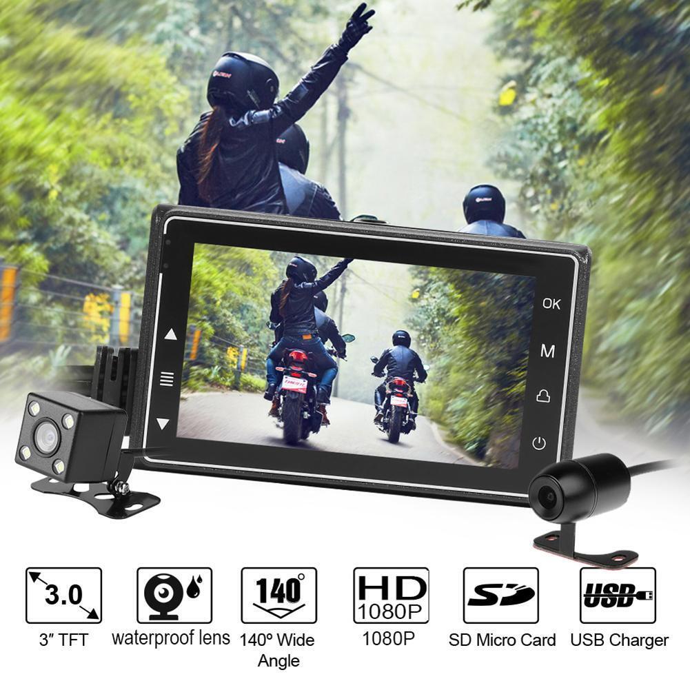 SE600 Motorcycle DVR Front+Rear View Waterproof Lens Dash Cam G-sensor