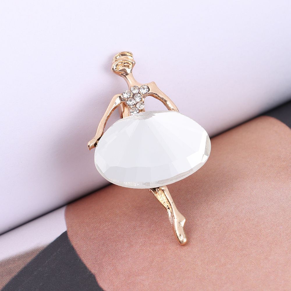 Jewelry Dancing Girl Brooches Crystal Badge Clothes Accessories Ballet Girl Pin