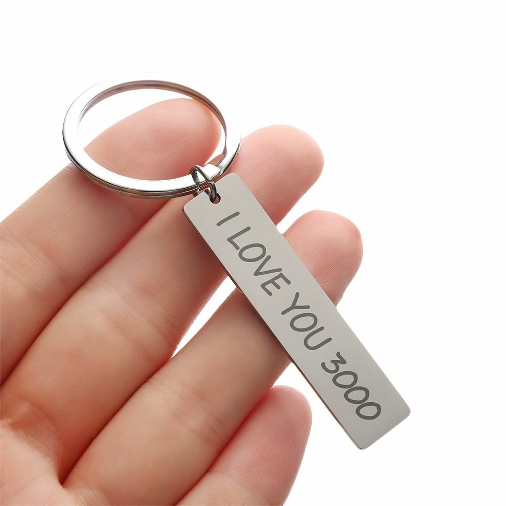 Wife Husband Gift Metal Car Pendant I Love You 3000 Keyring Keyfob Key Ring