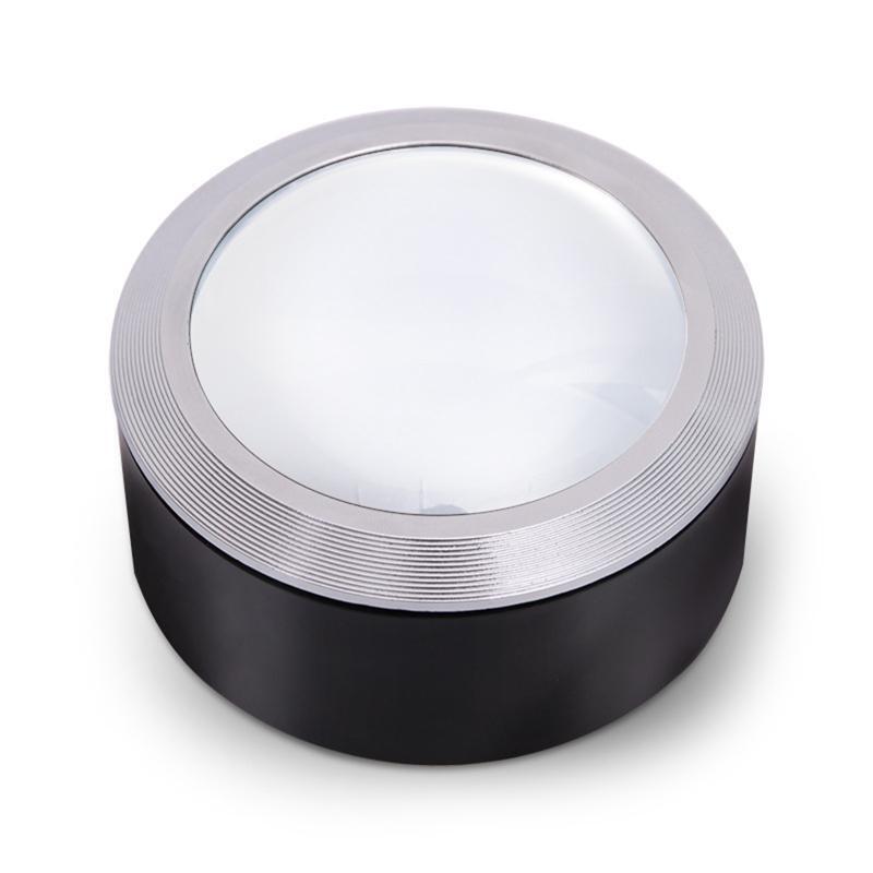 Magnifying Dome Lighted Desktop Magnifier with Bright LED for Reading Books 5X