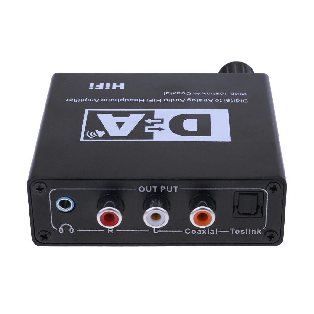 Digital to Analog Audio Headphone Amplifier with Toslink to Coaxial Adapter