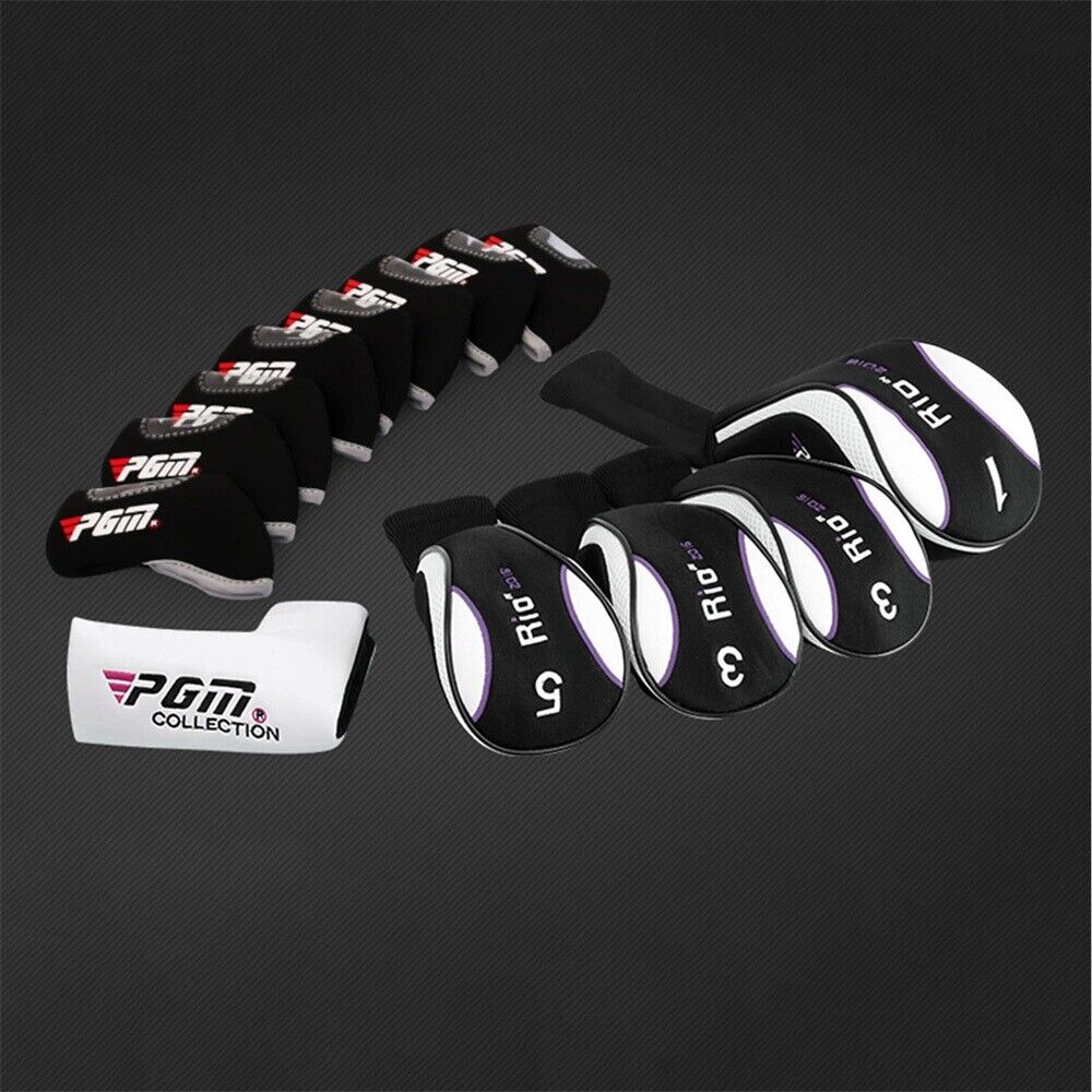 13pcs Outdoor Game HQ Diving Cloth Golf Head Cover Drive Wood Hybrid Iron Putter