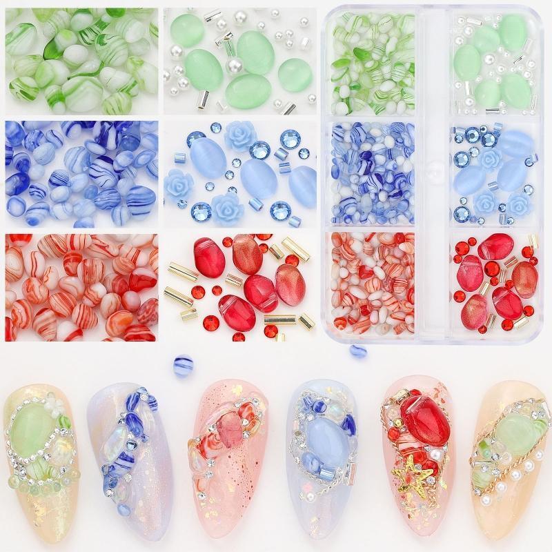 Colorful Nail Rhinestones Gems Art Diamante Fashion Glitter Jewels Multi Shapes
