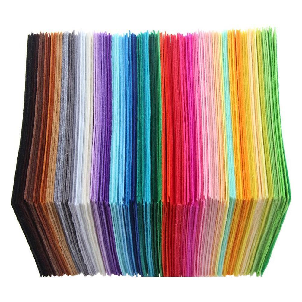 40pcs Colorful Non-Woven Cloth DIY Kid Sewing Crafts Felt Fabric Home Decor